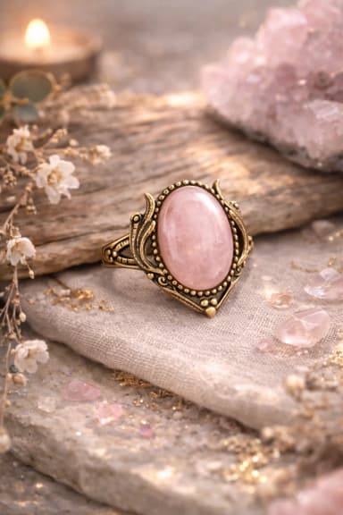 Collection de bagues en pierres naturelles